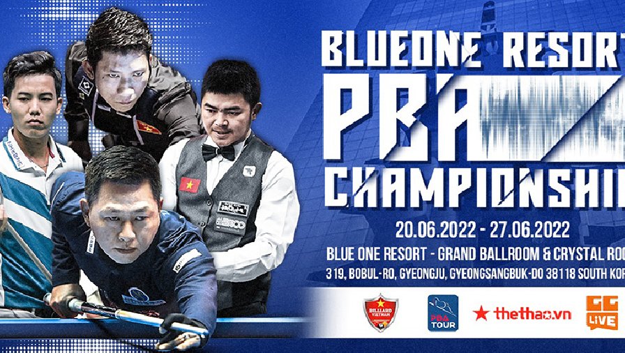 Lịch thi đấu billiard Gyeongju BlueOne Resort PBA Championship 2022
