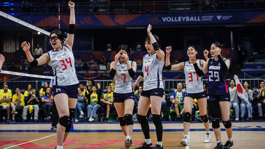 Tuyển bóng chuyền nữ Nhật Bản quật ngã đương kim HCV Olympic ở Volleyball Nations League 2023