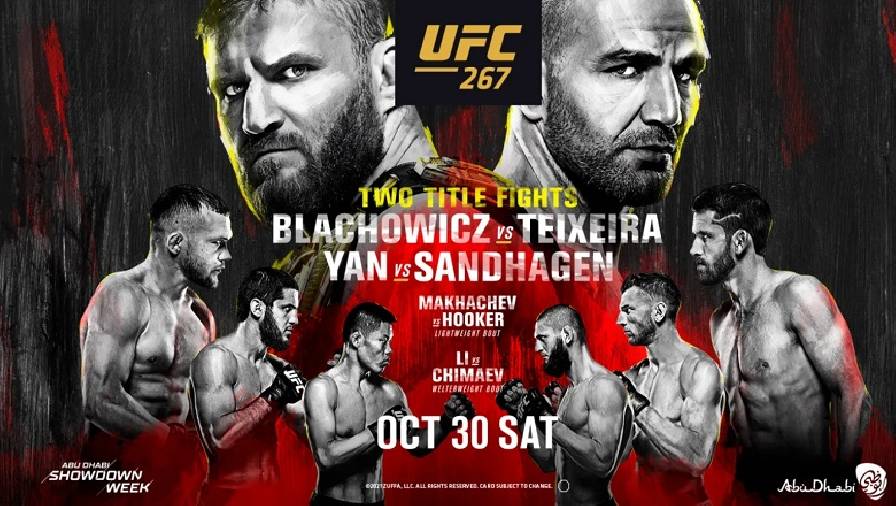 Lịch thi đấu UFC 267: Jan Błachowicz vs. Glover Teixeira