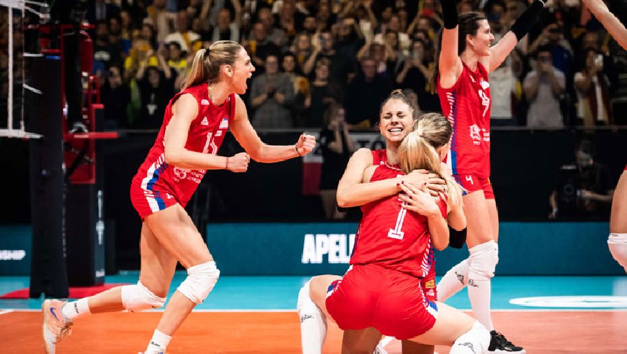 Bảng xếp hạng bóng chuyền nữ thế giới mới nhất: Serbia soán ngôi Brazil