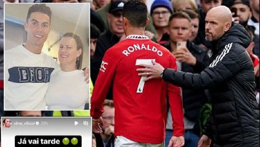 Chị gái Ronaldo chỉ trích lý do HLV Ten Hag thay em trai ở trận hòa Newcastle