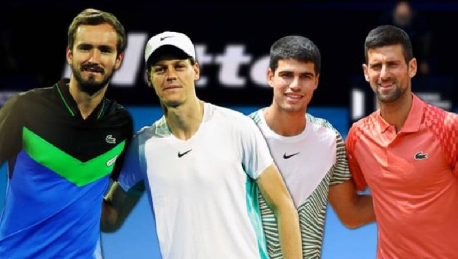 Lịch thi bán kết ATP Finals 2023: Medvedev gặp Sinner, Djokovic đấu Alcaraz