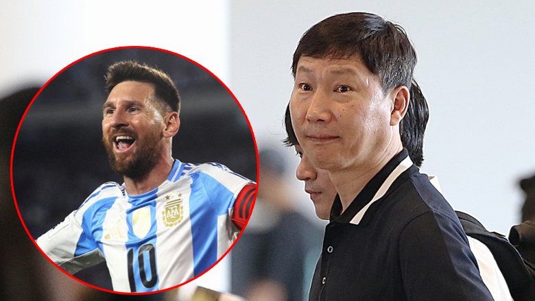 HLV Kim Sang Sik bầu Messi thắng giải The Best 2024