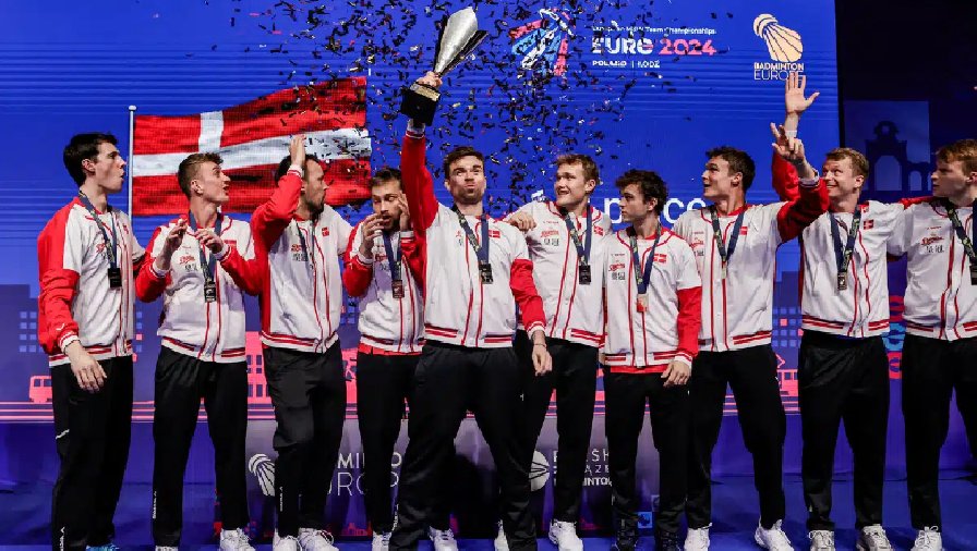 Đan Mạch giành cú đúp vô địch giải cầu lông đồng đội châu Âu