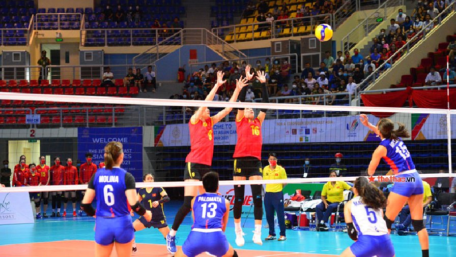 'Vượt ải' Philippines, bóng chuyền nữ Việt Nam vào chung kết SEA Games 31 gặp Thái Lan