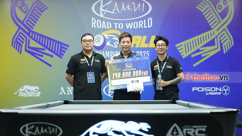 Hoàng Sao vô địch Vòng loại 2 Kamui Road to World 10-ball Championship 2025 đầy thuyết phục