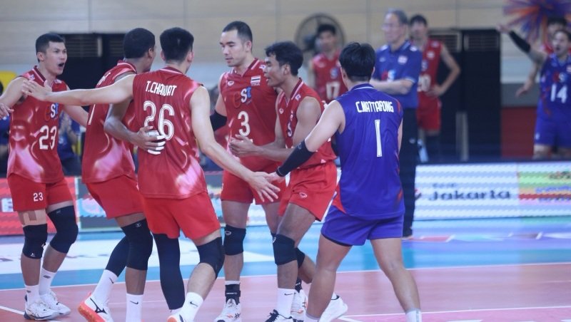 Tuyển bóng chuyền nam Thái Lan 'chết hụt' trước Philippines ở SEA V.League 2025