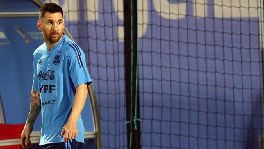 Messi ra sân vỏn vẹn 4 phút trong buổi tập mở của ĐT Argentina