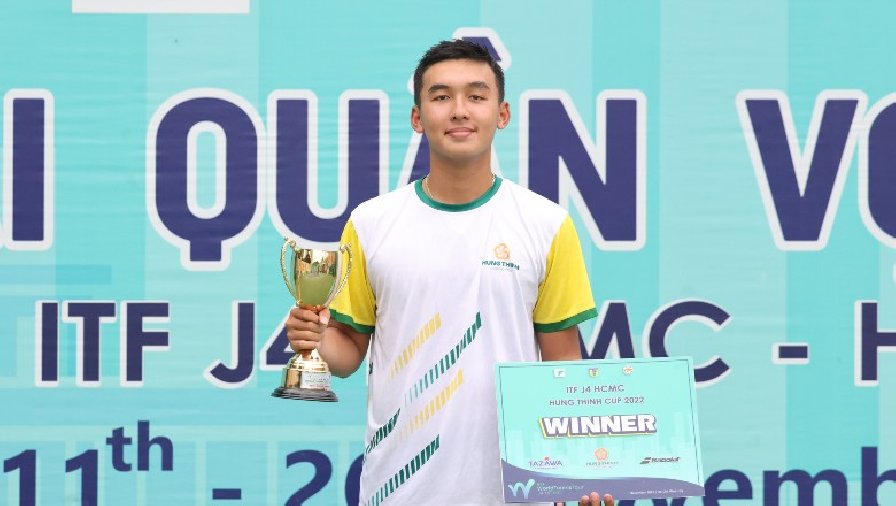 Tuấn Minh đánh bại Vinh Hiển, vô địch đơn nam giải ITF J4 HCMC 1 - Hung Thinh Cup 2022