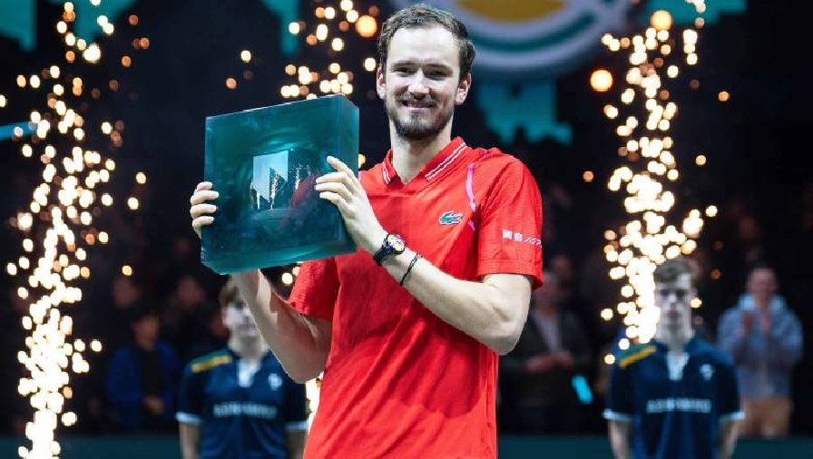Kết quả tennis ngày 20/2: Medvedev vô địch Rotterdam Open