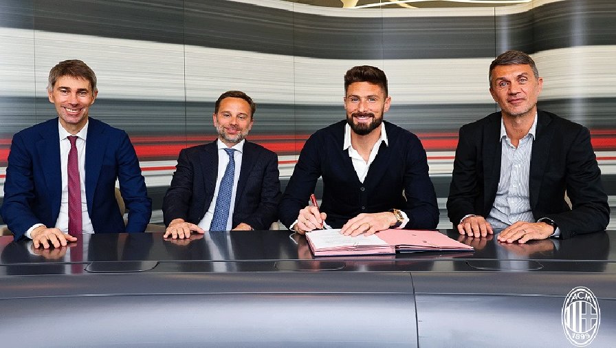 Giroud chính thức ký hợp đồng mới sau khi giúp AC Milan vào bán kết Cúp C1