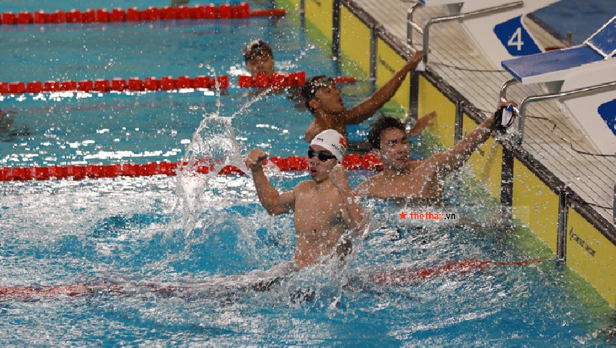 Bảng xếp hạng huy chương bơi lội SEA Games 31: Việt Nam chỉ đứng sau Singapore