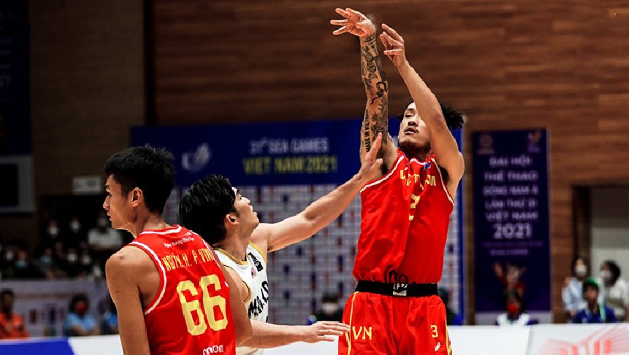 ĐT bóng rổ Việt Nam 'bắn hạ' Malaysia, cách tấm huy chương SEA Games 1 chiến thắng