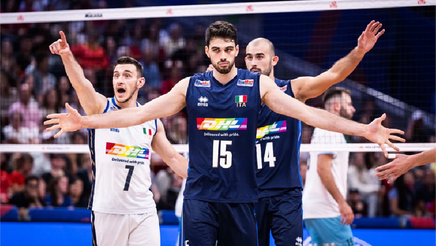 Tuyển bóng chuyền nam Italia 'làm gỏi' Argentina, đối đầu Mỹ ở bán kết Volleyball Nations League 2023