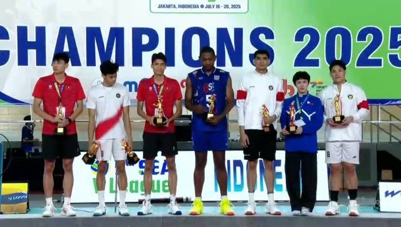 Tuyển bóng chuyền nam Việt Nam giành hai giải cá nhân ở SEA V.League 2025