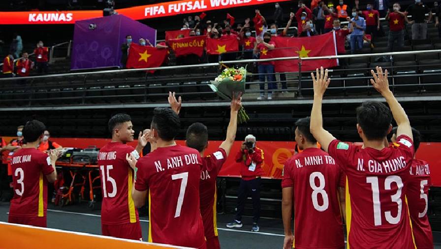 ĐT Futsal Việt Nam tăng 5 bậc trên BXH futsal thế giới sau World Cup 2021