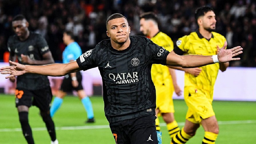 Kết quả bóng đá PSG vs Dortmund: Không thể cản Mbappe