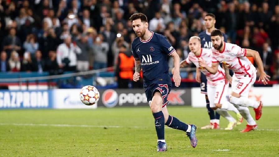 Messi lần đầu lập cú đúp cho PSG với siêu phẩm Panenka từ chấm phạt đền