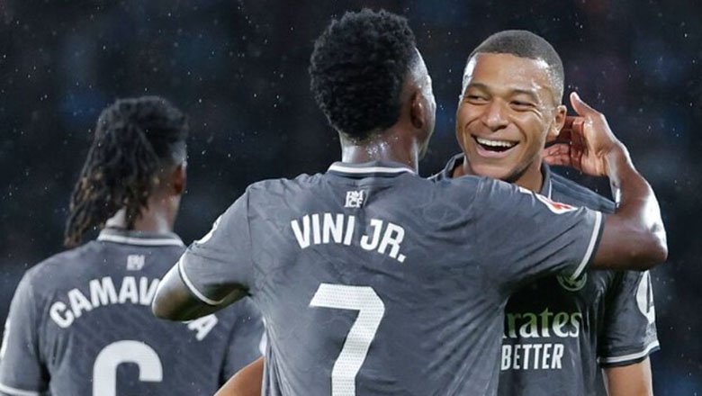 Song sát Mbappe - Vinicius lập công, Real Madrid áp sát ngôi đầu của Barca