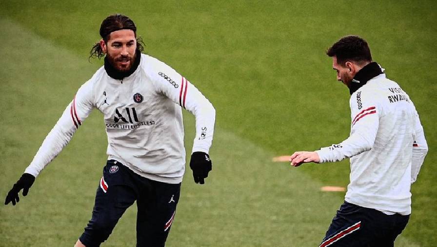 Messi và Ramos lần đầu tập luyện cùng nhau trong màu áo PSG