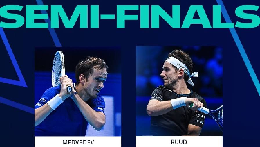 Trực tiếp tennis Bán kết ATP Finals 2021 - Medvedev vs Ruud, 20h00 ngày 20/11