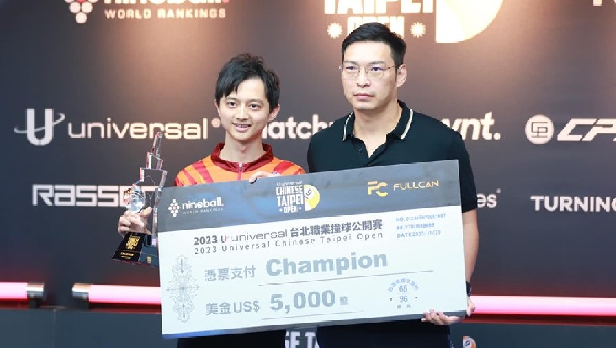 Chinese Taipei Open 2023: Ko Ping Chung 'dạo chơi' ở chung kết, vô địch trên sân nhà
