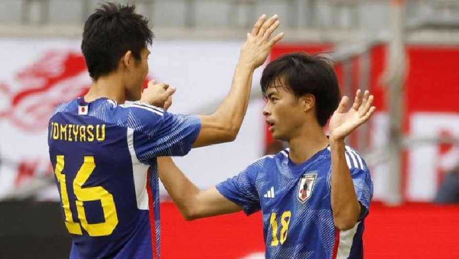Mitoma trở lại tập luyện, sẵn sàng cùng ĐT Nhật Bản 'xả giận' vào Indonesia
