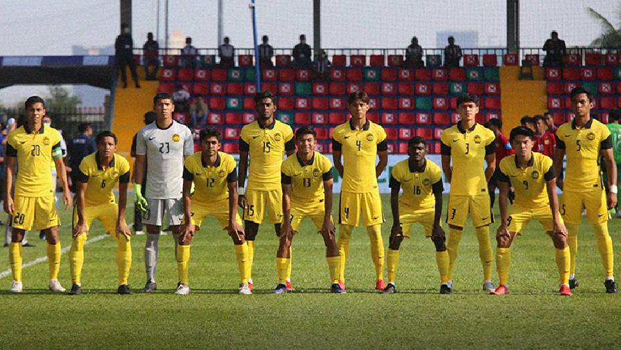 U23 Malaysia chỉ đăng ký 16 cầu thủ cho trận lượt về với Lào