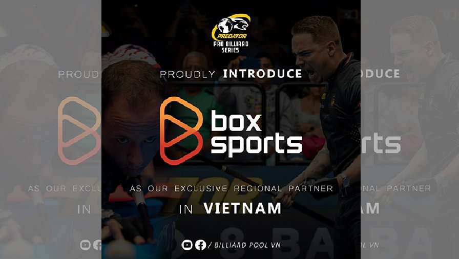Box Sports chính thức sở hữu bản quyền Predator Pro Billiard Series 