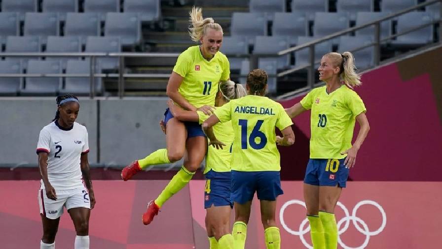Bóng đá nữ Olympic Tokyo: Thua bẽ bàng Thụy Điển, ĐT Mỹ đứt mạch 44 trận bất bại