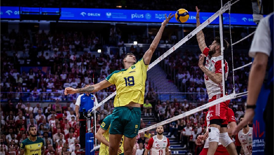 Tuyển bóng chuyền nam Ba Lan 'hạ đẹp' Brazil, đối đầu Nhật Bản ở bán kết Volleyball Natios League 2023