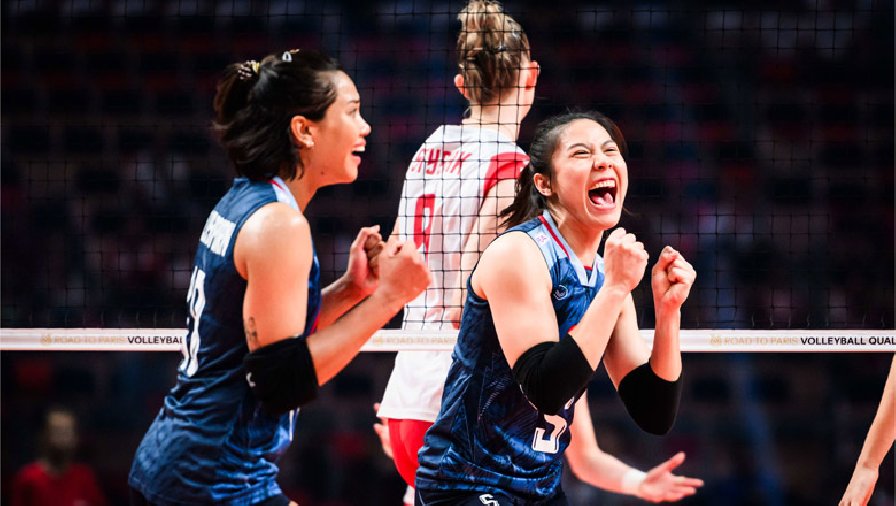 Tuyển bóng chuyền nữ Thái Lan tạo địa chấn ở Vòng loại Olympic Paris 2024