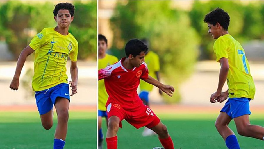 Đội trẻ Al Nassr thắng 6-0 trong ngày ra mắt của con trai Ronaldo