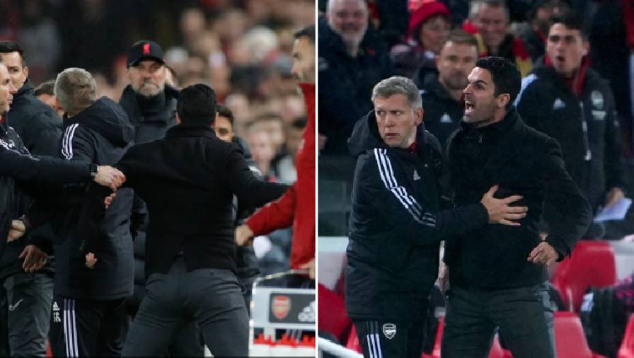 Arteta và Klopp suýt đánh nhau giữa đại chiến Liverpool vs Arsenal
