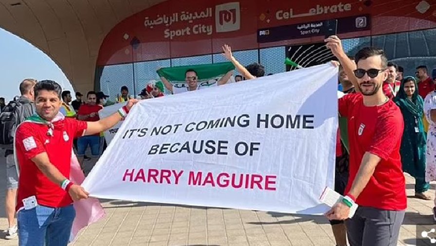 CĐV Iran mỉa mai Maguire làm mất Cúp vàng World Cup của ĐT Anh