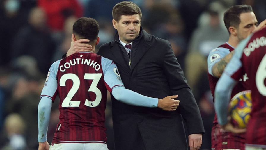 Coutinho đá chính, Aston Villa của Gerrard đẩy Everton xuống gần nhóm cầm đèn đỏ