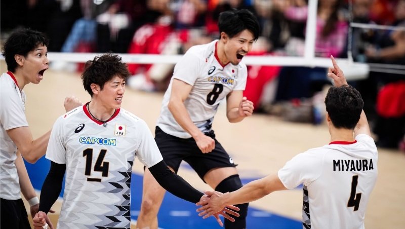 Bóng chuyền nam Nhật Bản ngược dòng khó tin trước đương kim HCV Olympic ở VNL 2024