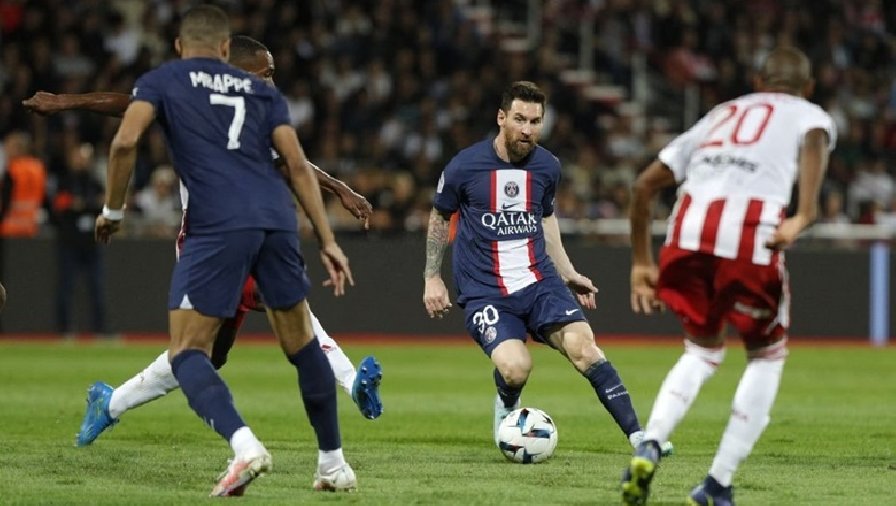 Kết quả Ajaccio vs PSG: Messi cùng Mbappe 'thêu hoa dệt gấm'