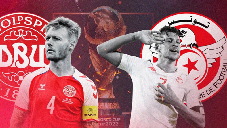 Đội hình ra sân Đan Mạch vs Tunisia, 20h00 ngày 22/11