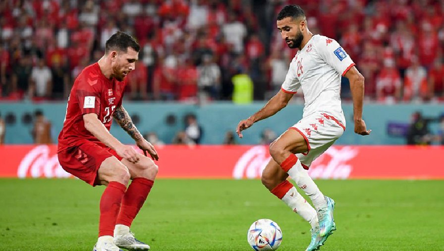 Kết quả bóng đá Đan Mạch vs Tunisia: Đôi công mãn nhãn, chỉ thiếu bàn thắng