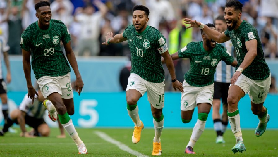 Saudi Arabia đánh bại Argentina với đội hình không có cầu thủ nào thi đấu nước ngoài