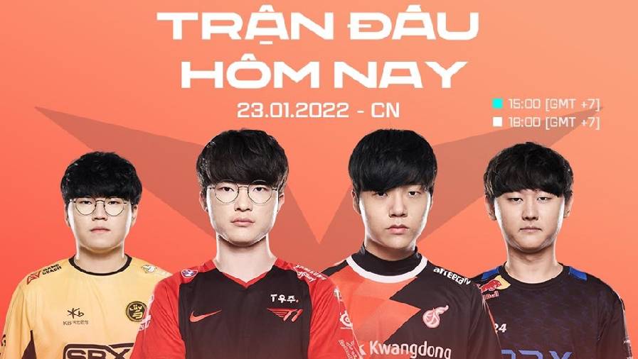 TRỰC TIẾP LCK mùa Xuân 2022 ngày 23/1: LSB vs T1, KDF vs DRX