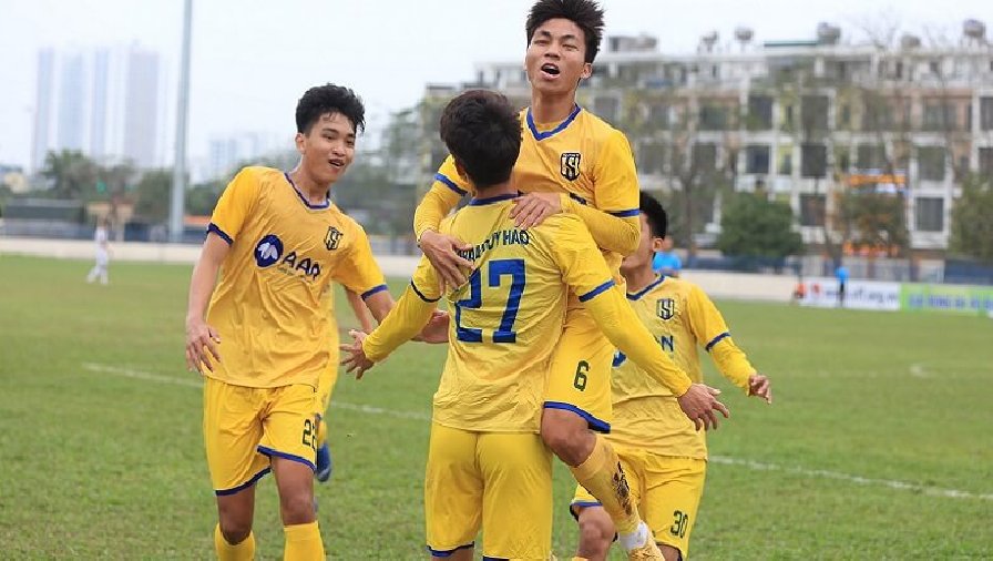 Kết quả bóng đá U19 Đồng Tháp vs U19 SLNA, 14h30 ngày 23/3