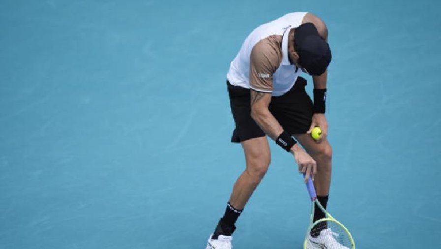 Berrettini suýt ngất xỉu khi đấu Murray ở Miami Open 2024