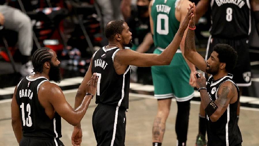Irving và Durant 'song kiếm hợp bích', Brooklyn Nets vùi dập Celtics