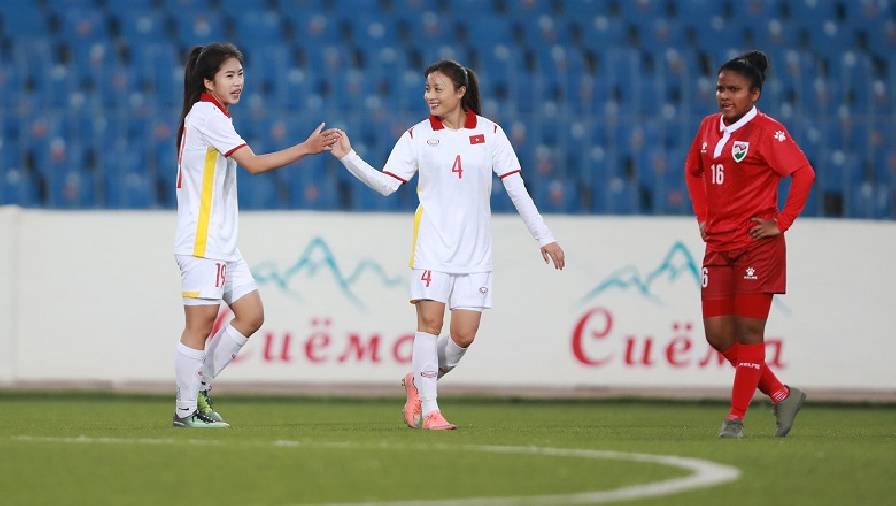 ĐT nữ Việt Nam đè bẹp Maldives 16-0 ở trận ra quân vòng loại Asian Cup 2022