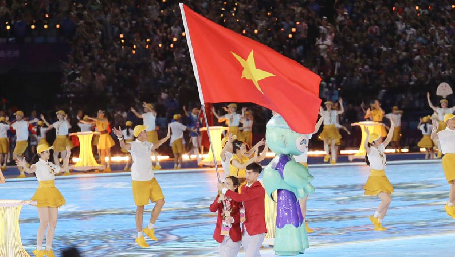 Loạt hình ảnh ấn tượng của đoàn Thể thao Việt Nam trong lễ khai mạc ASIAD 19