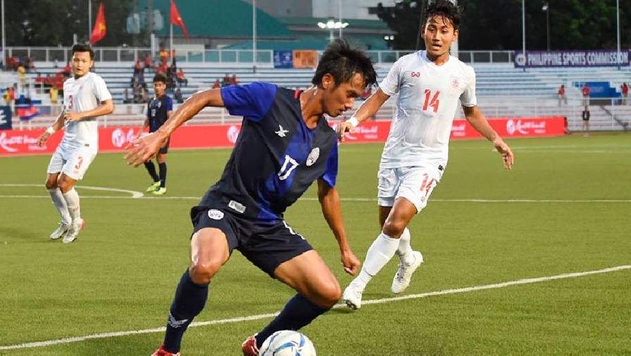 U23 Campuchia ghi 4 bàn vào lưới Hong Kong ở vòng loại châu Á
