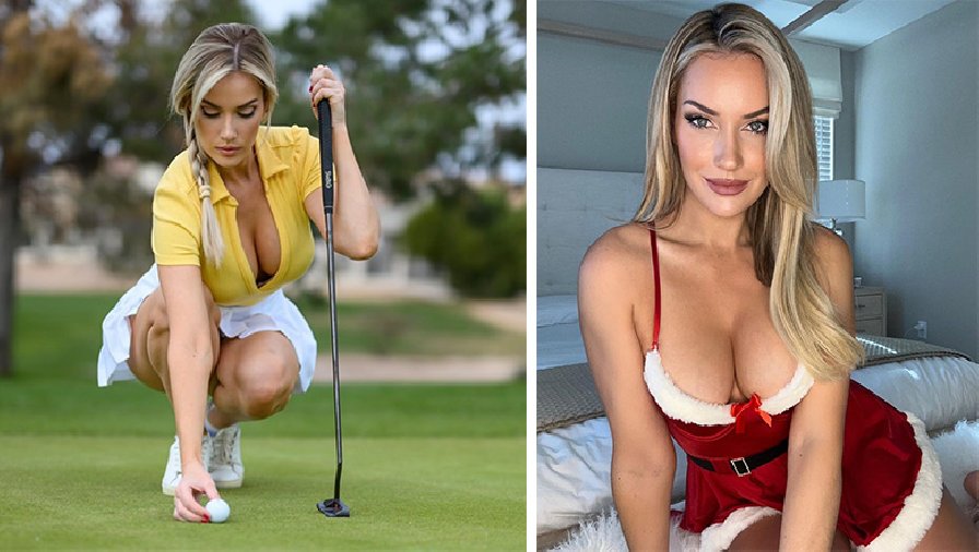 Nữ golfer quyến rũ nhất thế giới 'rửa mắt' fan trong trang phục Giáng sinh bốc lửa