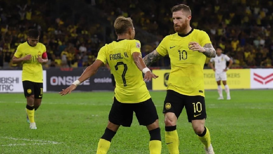 Tiền vệ Malaysia tái hiện ‘Bàn tay của Chúa’ bất thành trong trận gặp Lào